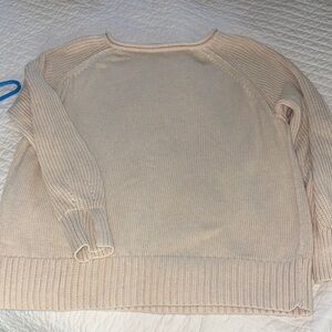 Aerie Cream Women's Crew Neck Sweater